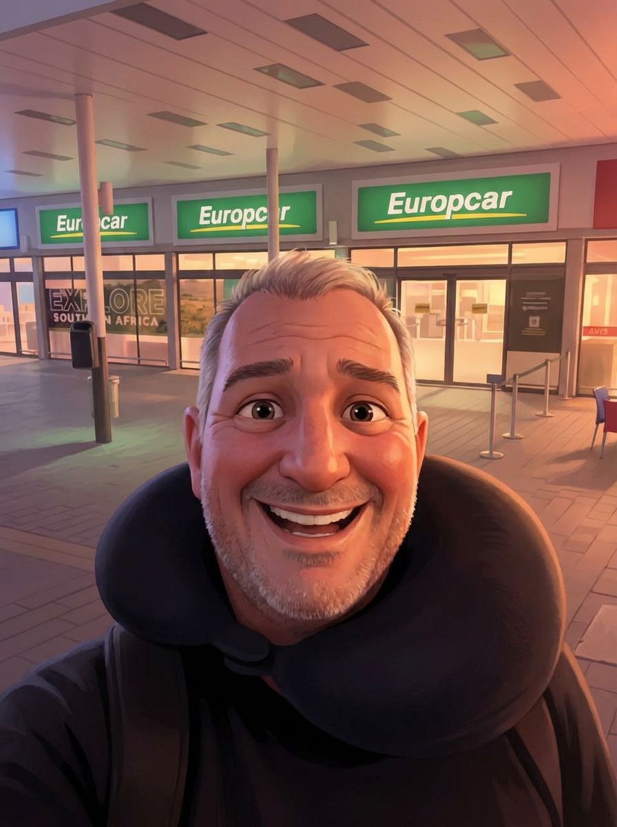 Riccardo alla riconsegna Europcar, versione Pixar