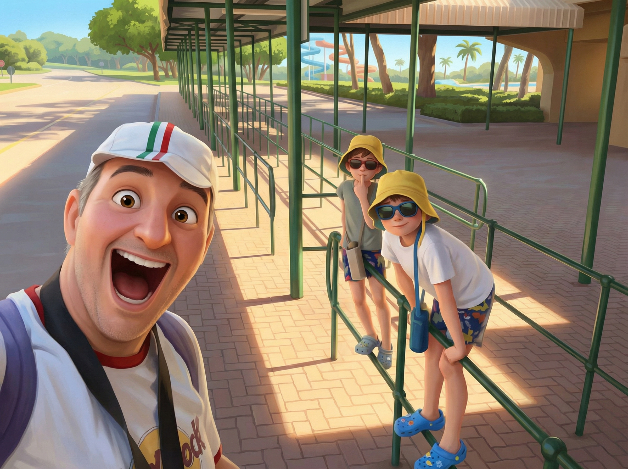 Waiting for the bus Pixar