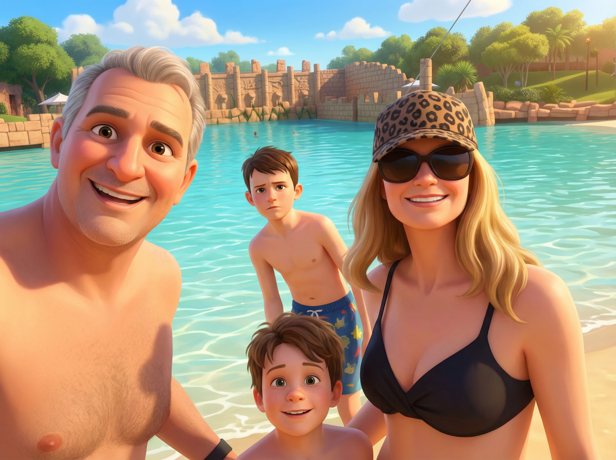 Family at the Valley of Waves Pixar