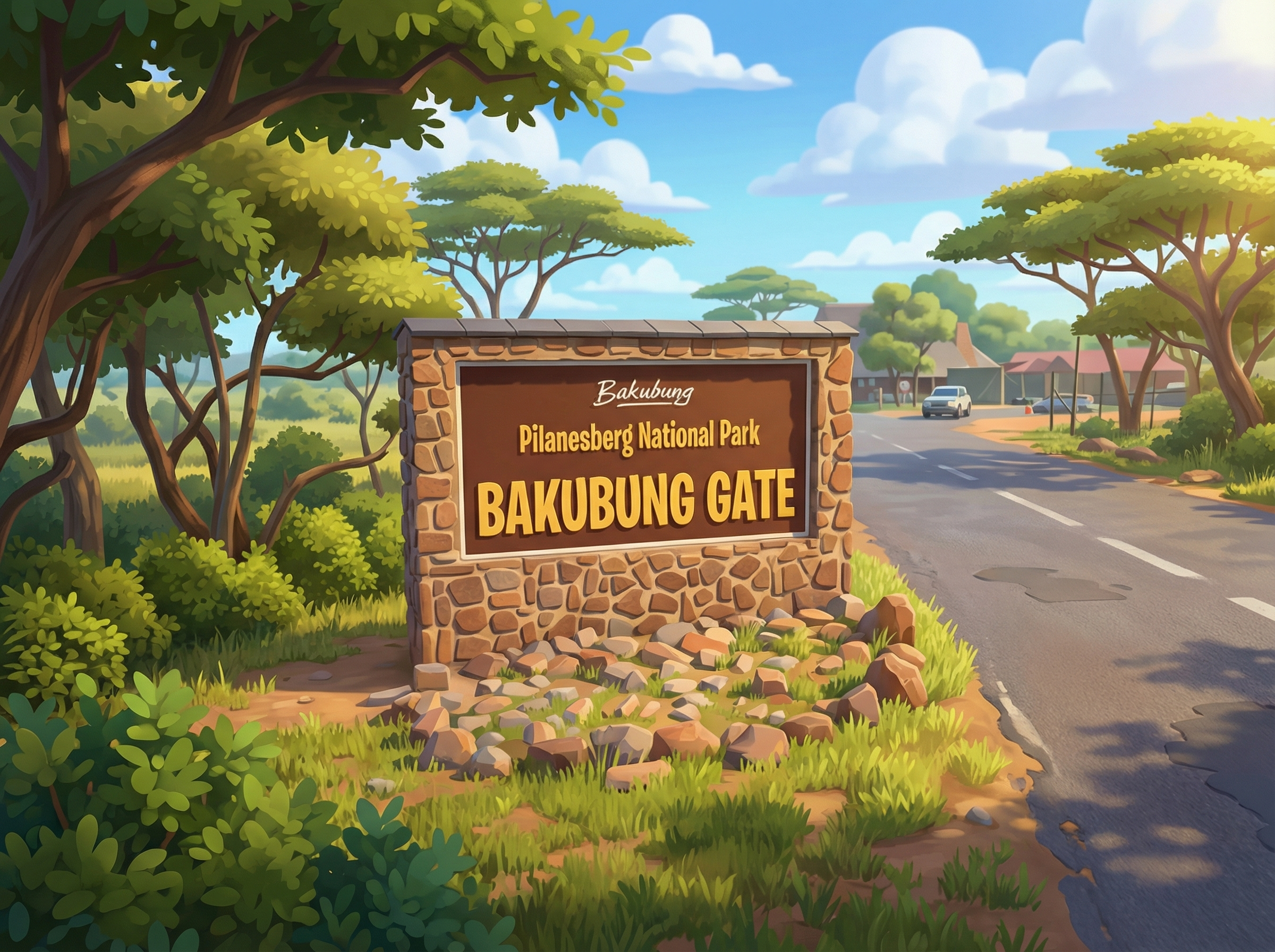 Bakubung Gate Sign Pixar